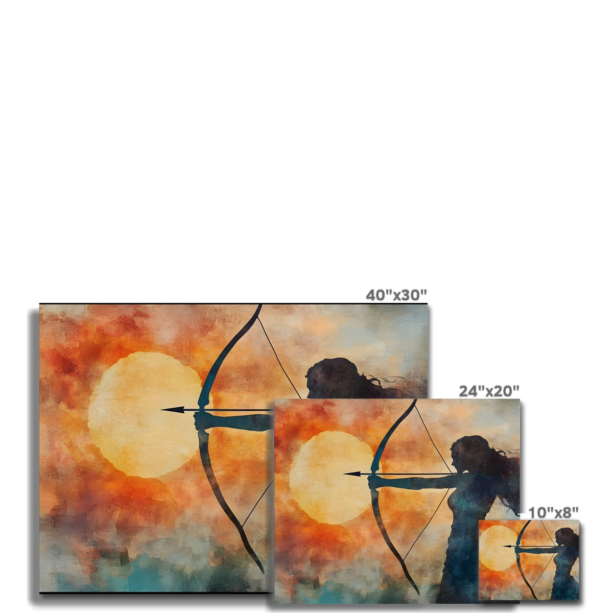 Cacciatrice del Tramonto Leinwand