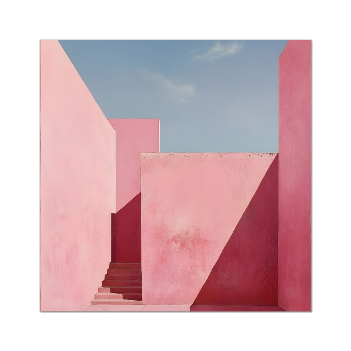 Il mistero oltre le mura rosa Fine Art Print