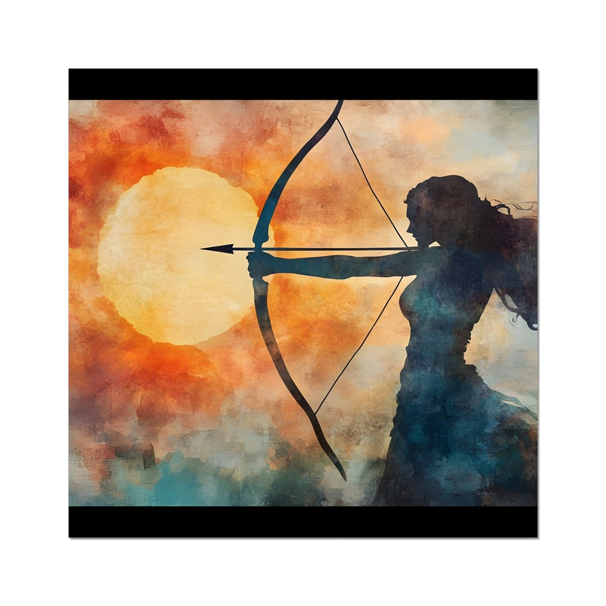 Cacciatrice del Tramonto Fine Art Print