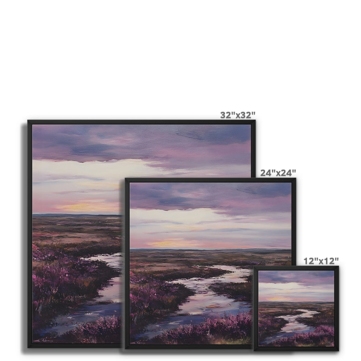 Das Geheimnis des Moors im Spätsommerlicht Framed Canvas