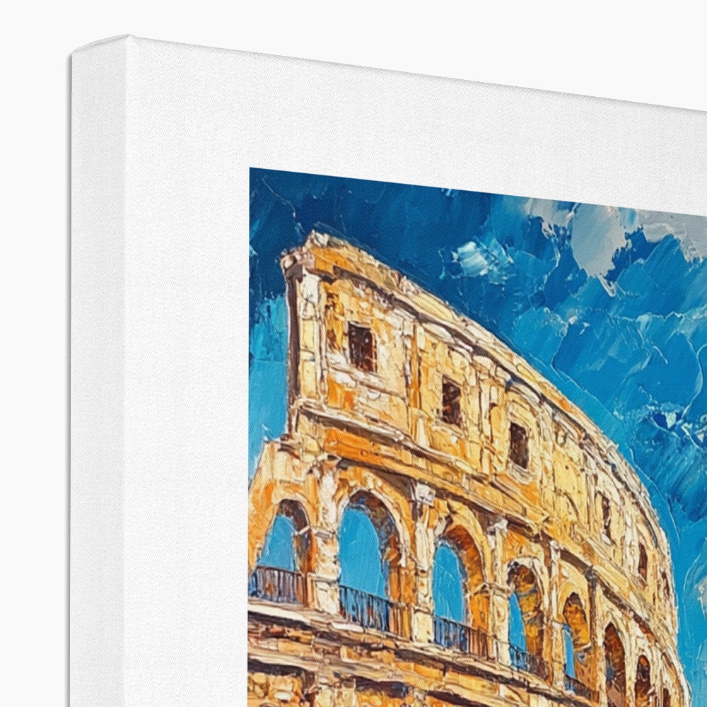 Roma, paloma il Colosseo incontra la gioia di vivere lienzo