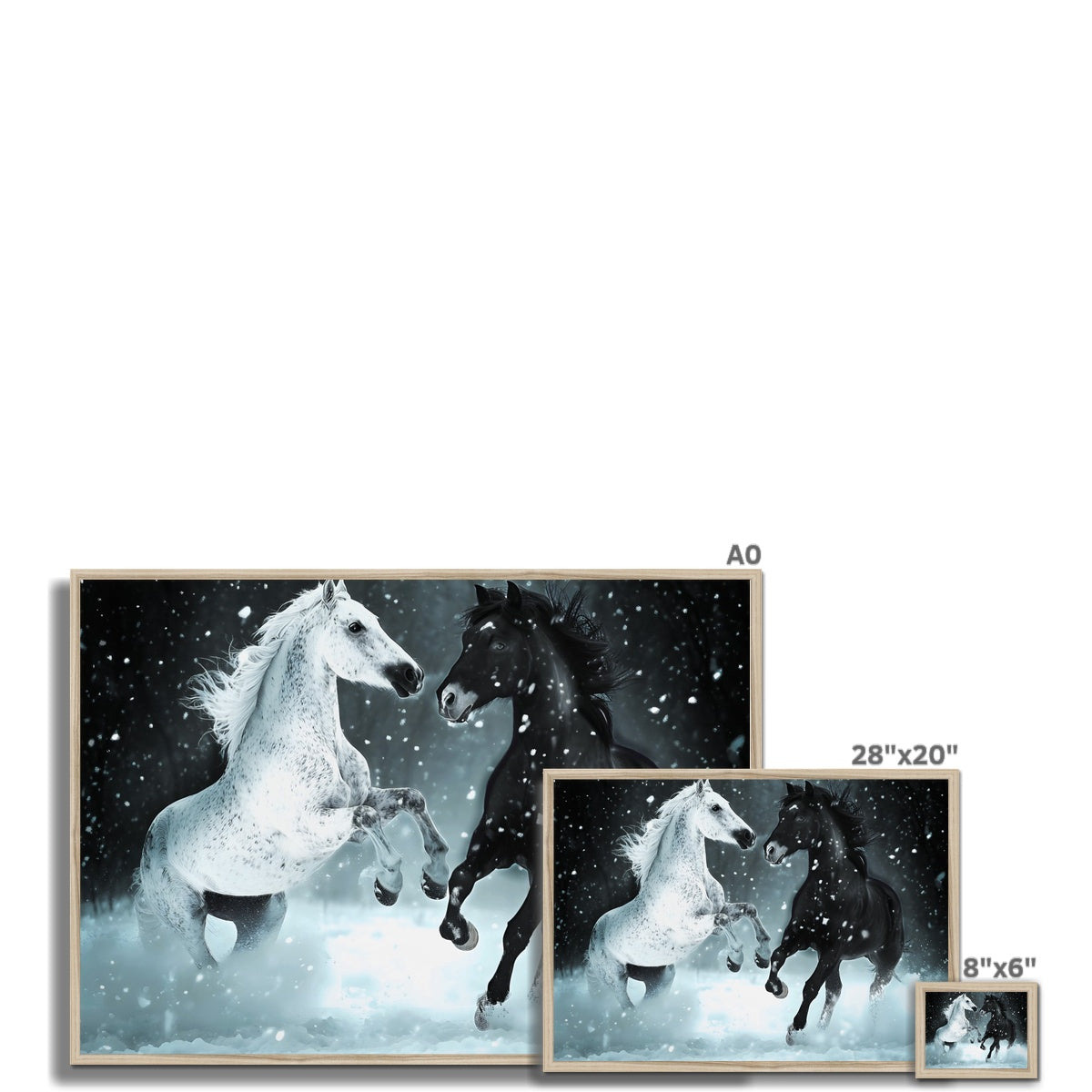 Élégance Givrée dans la Tempête de Neige Framed Print