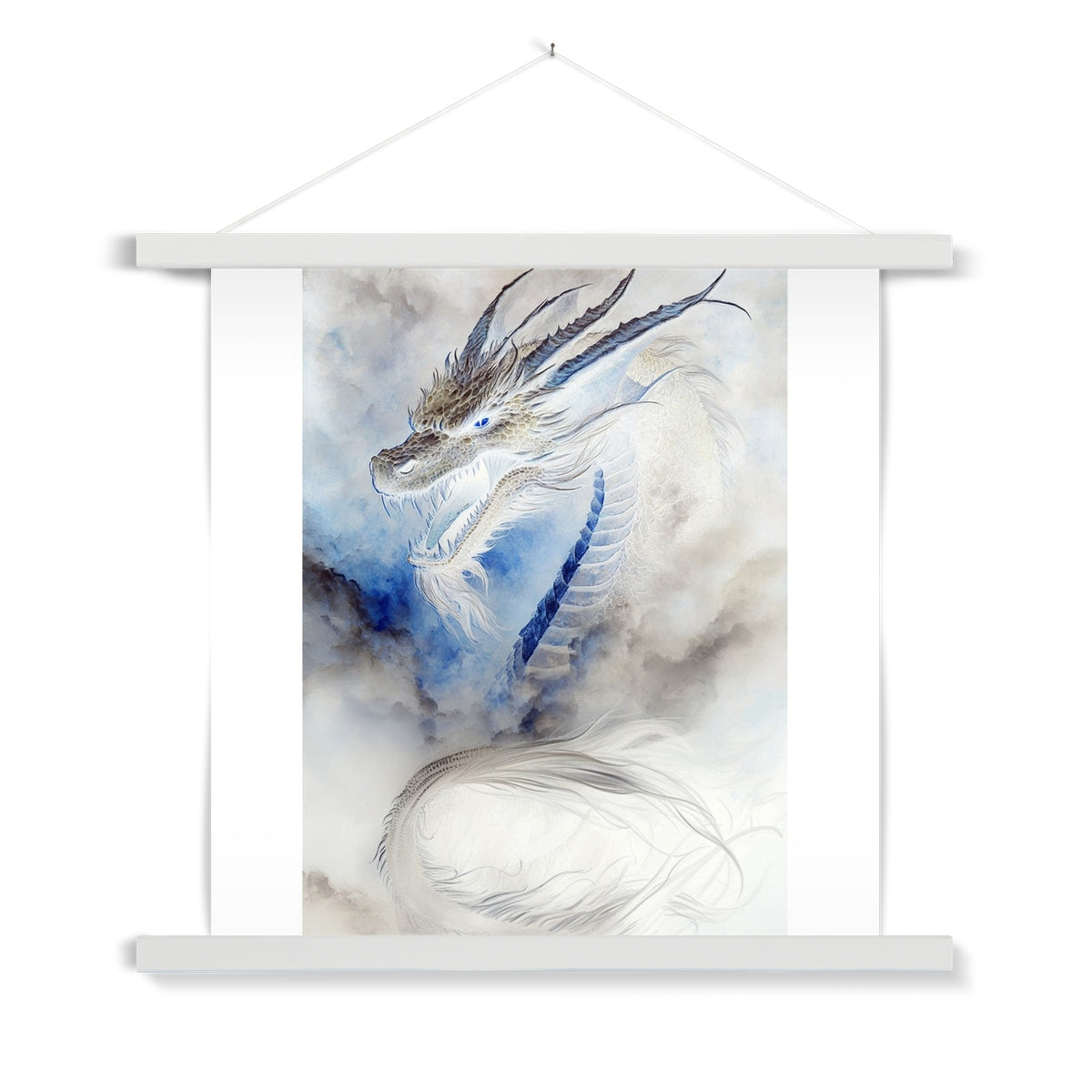 Blue Dragon Fine Art Print with Hanger