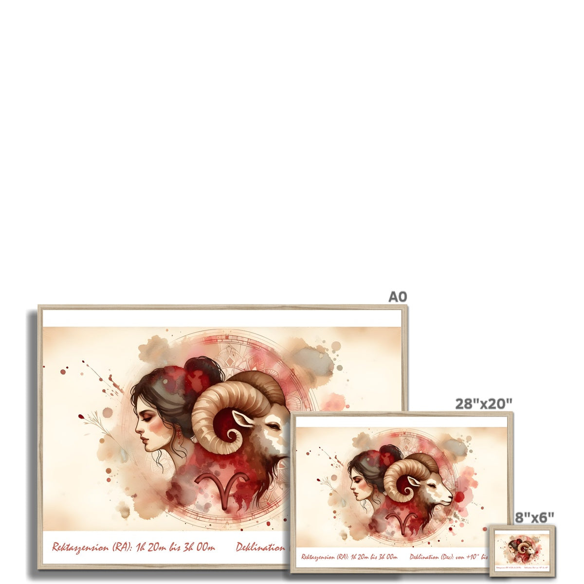 Widder – Flammen des Aufbruchs gerahmter Druck