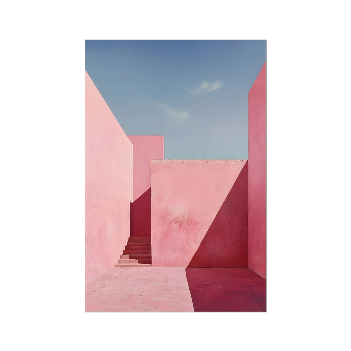 Il mistero oltre le mura rosa Fine Art Print