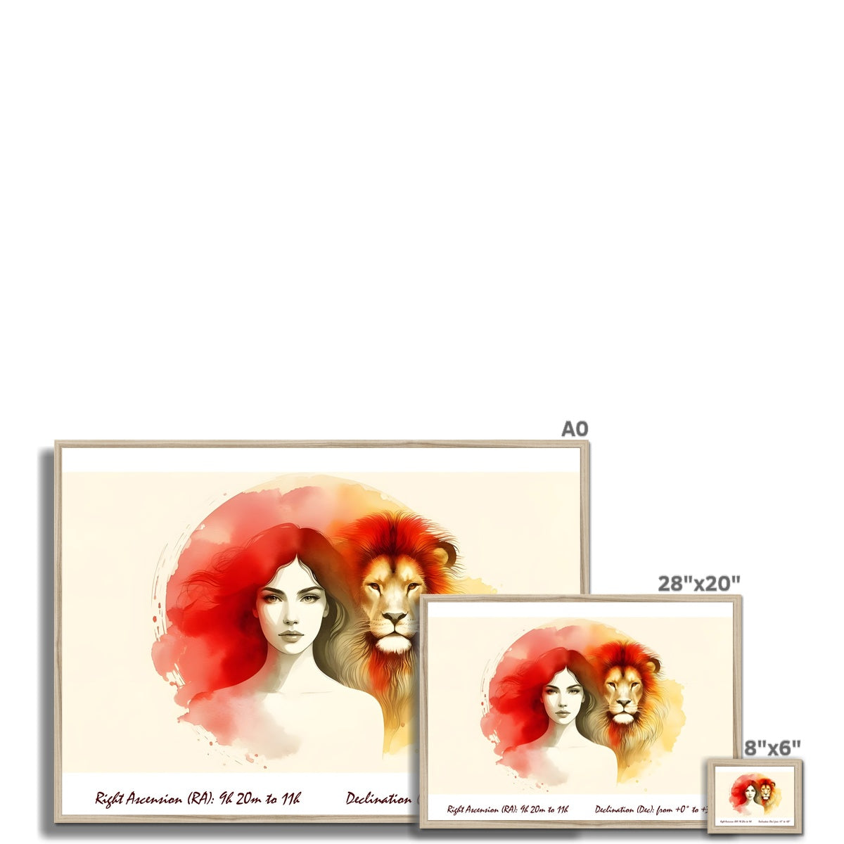 Löwe – Strahlen der Königin Gerahmter Druck