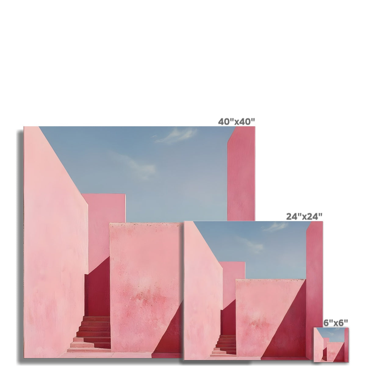 Il mistero oltre le mura rosa Fine Art Print