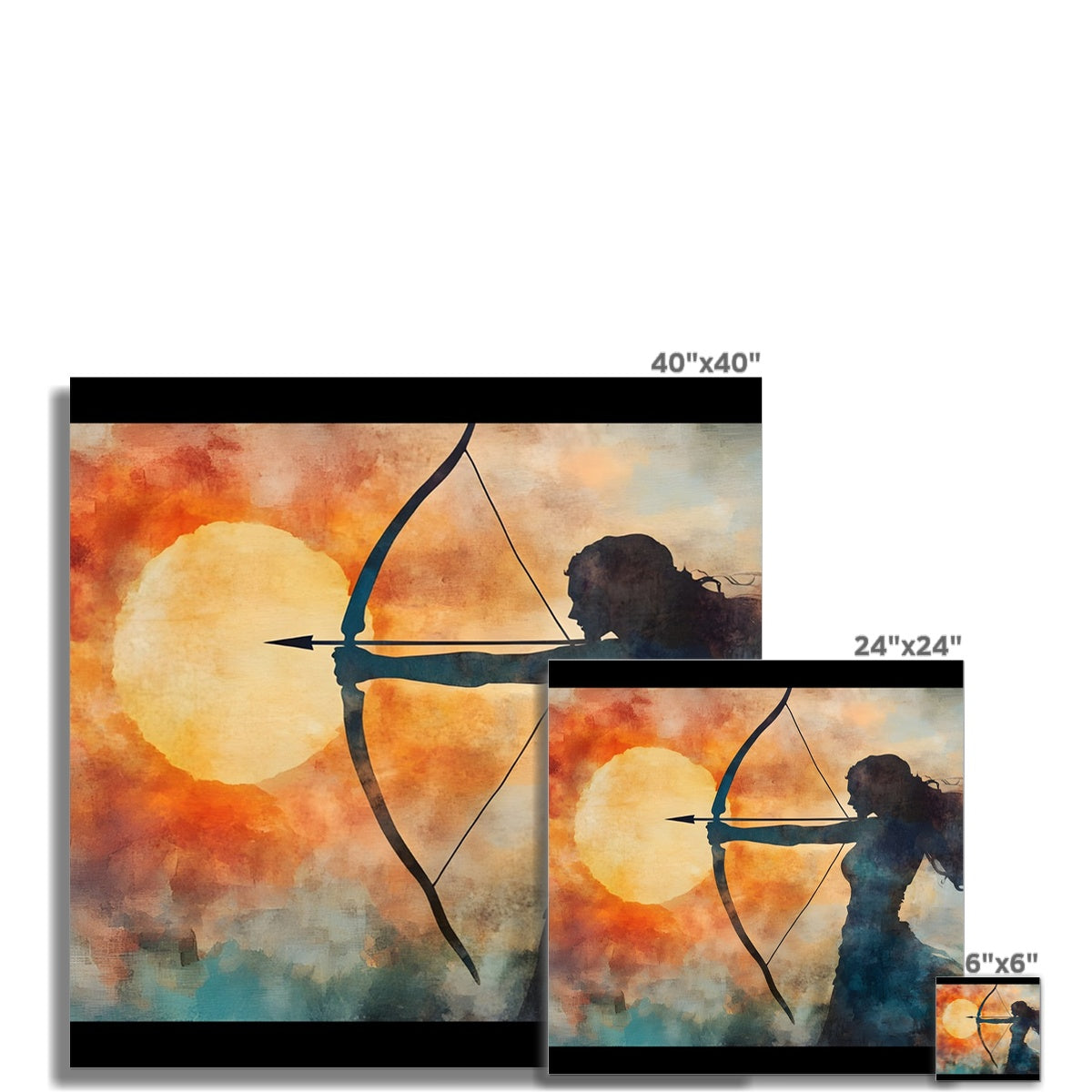 Cacciatrice del Tramonto Fine Art Print