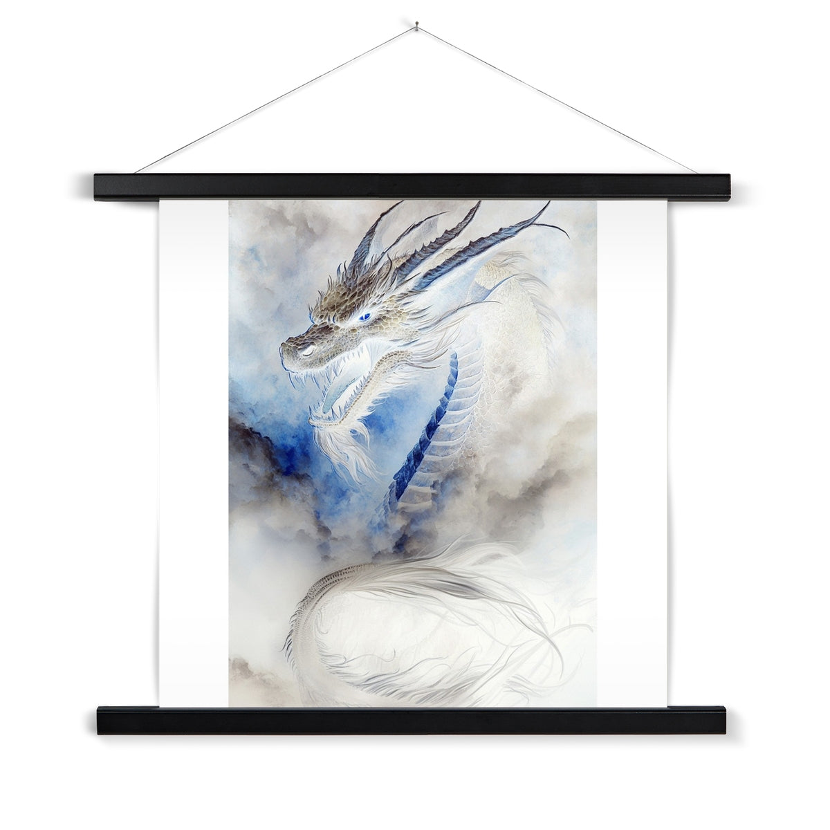 Blue Dragon Fine Art Print with Hanger
