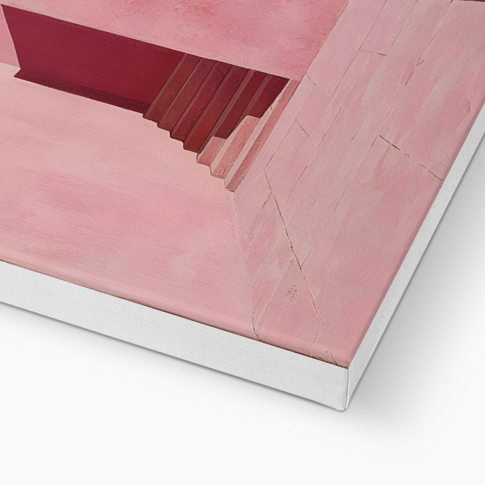 Il mistero oltre le mura rosa Canvas