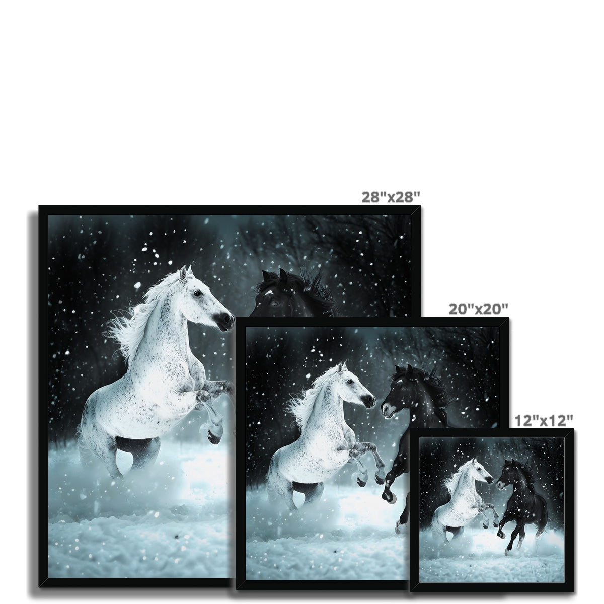 Élégance Givrée dans la Tempête de Neige Framed Print