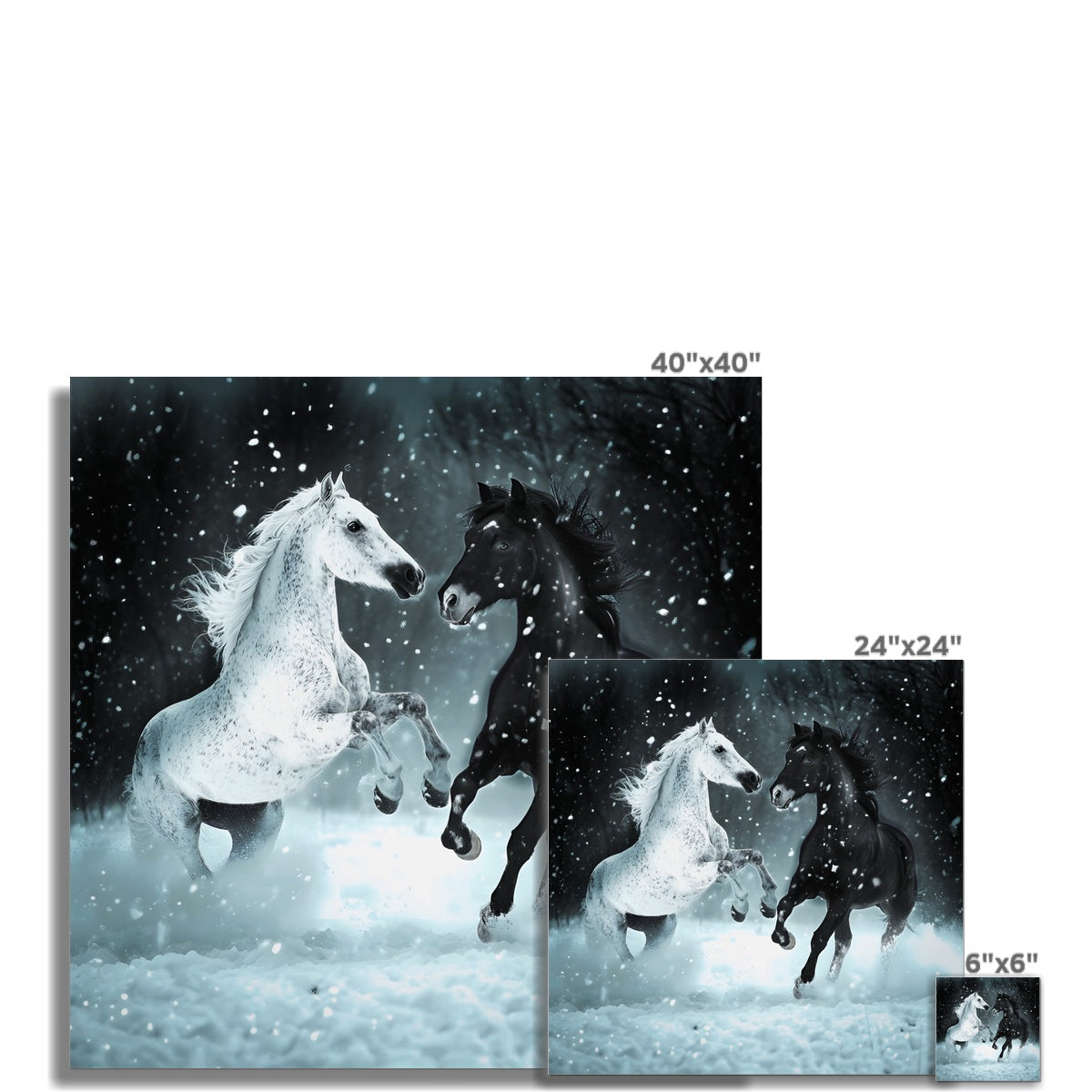 Élégance Givrée dans la Tempête de Neige Hahnemühle Photo Rag Print