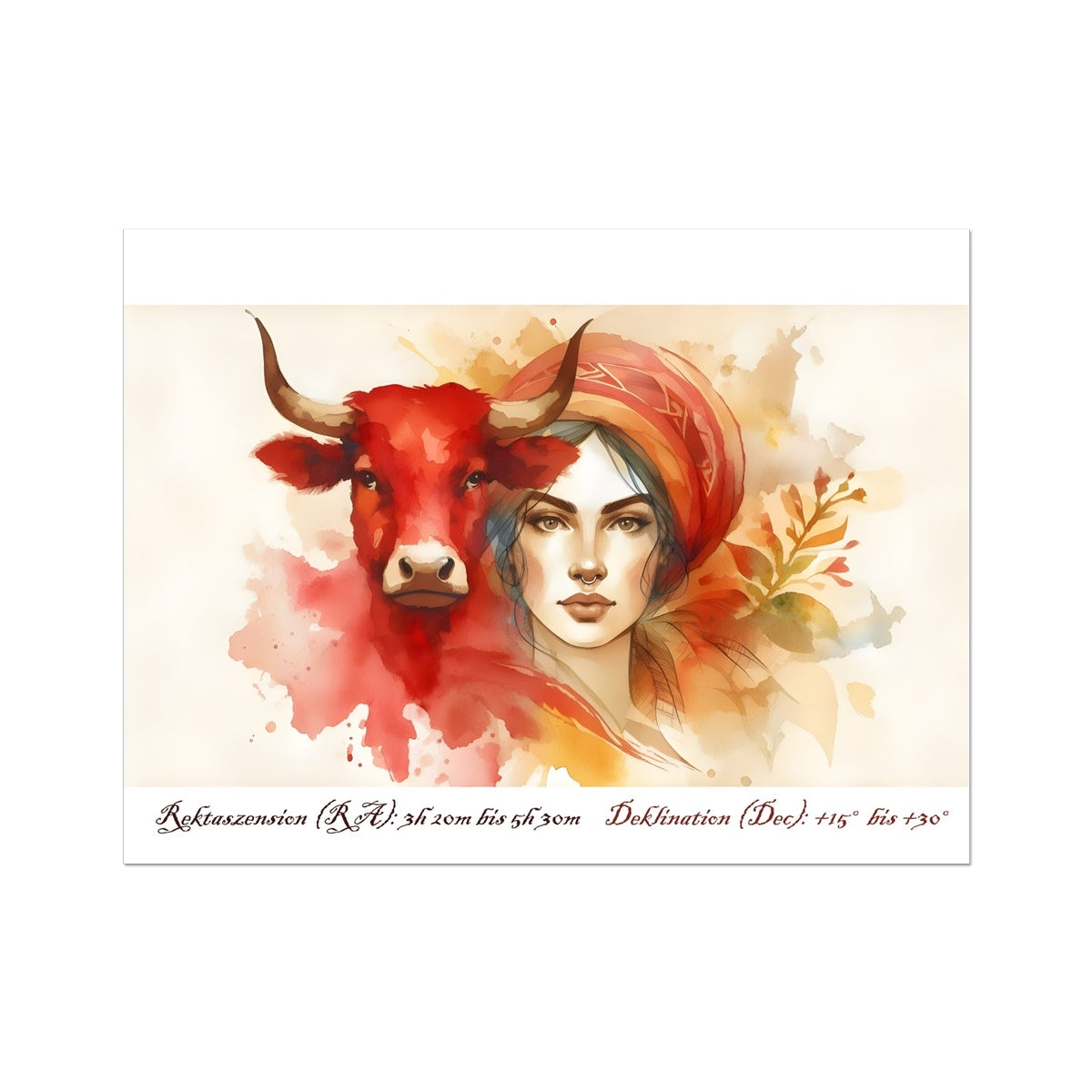 Stier – Stärke der Erde Wall Art Poster