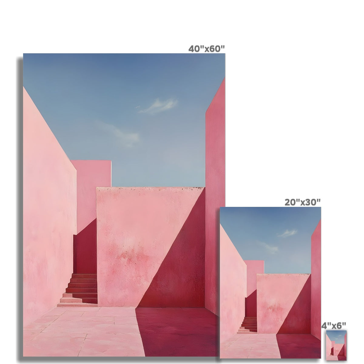Il mistero oltre le mura rosa Fine Art Print