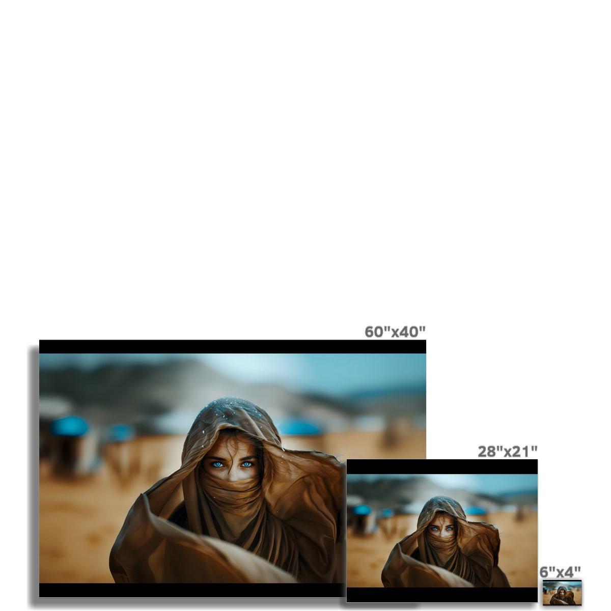 Augen der Wüste, Gedanken des Meeres Wall Art Poster