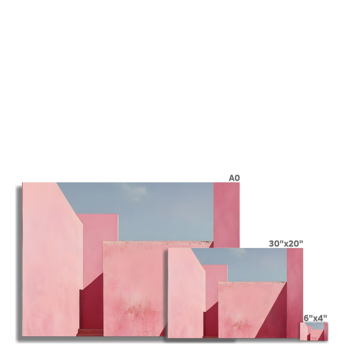 Il mistero oltre le mura rosa Rolled Canvas