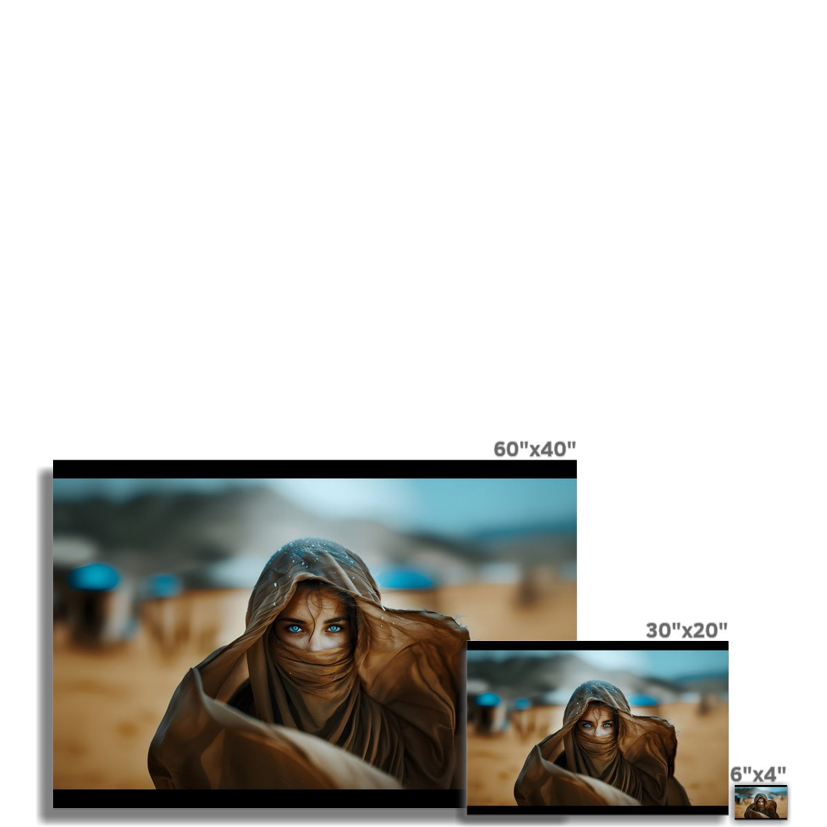 Augen der Wüste, Gedanken des Meeres Photo Art Print