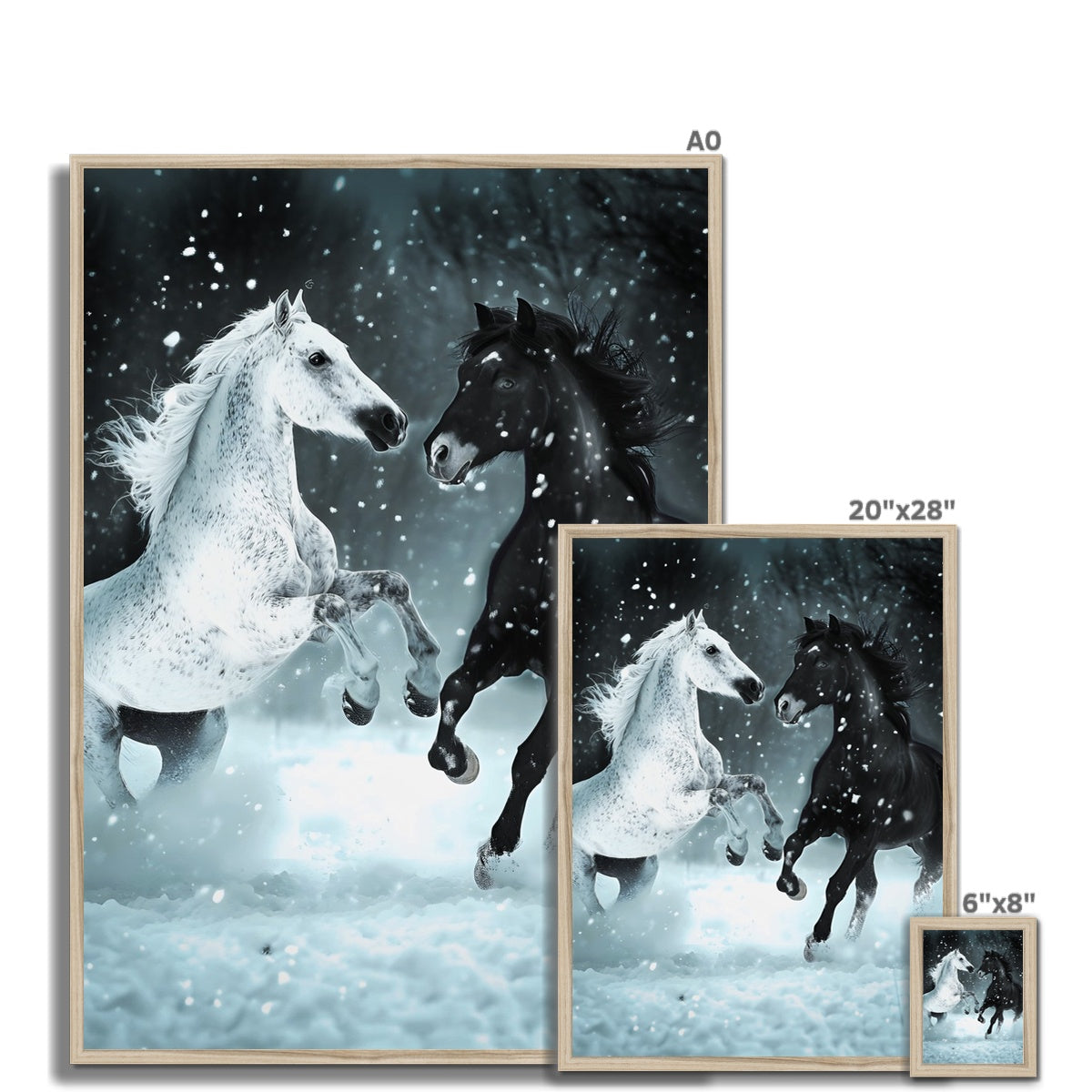 Élégance Givrée dans la Tempête de Neige Framed Print