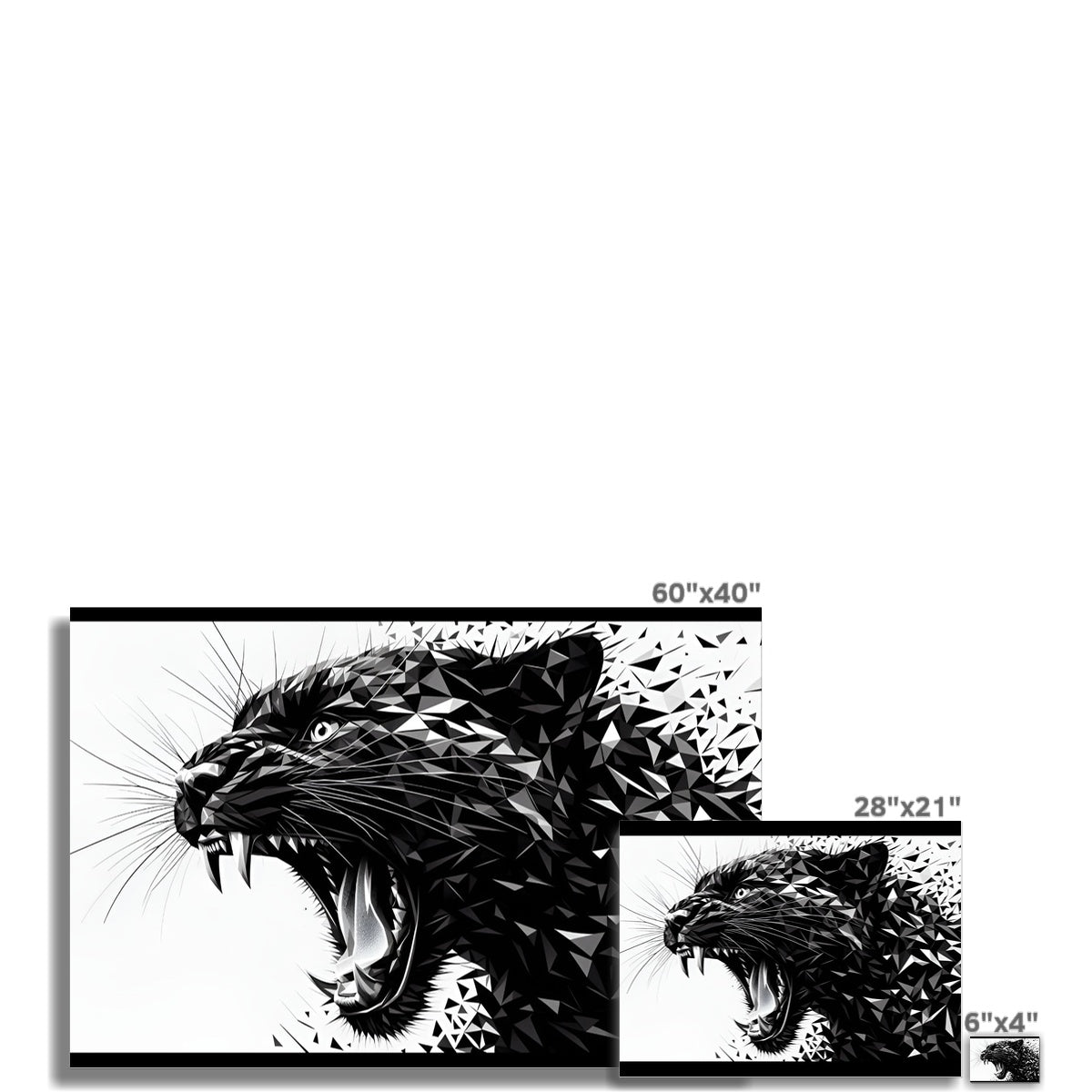 Shadow Power Roar of Geometry Wall Art Poster