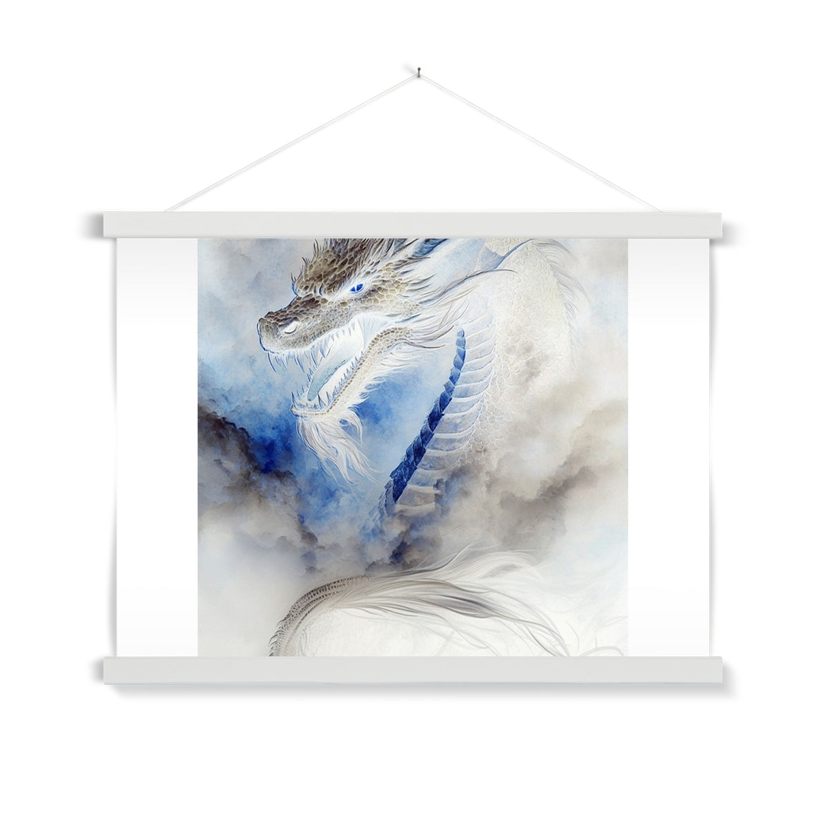 Blue Dragon Fine Art Print with Hanger