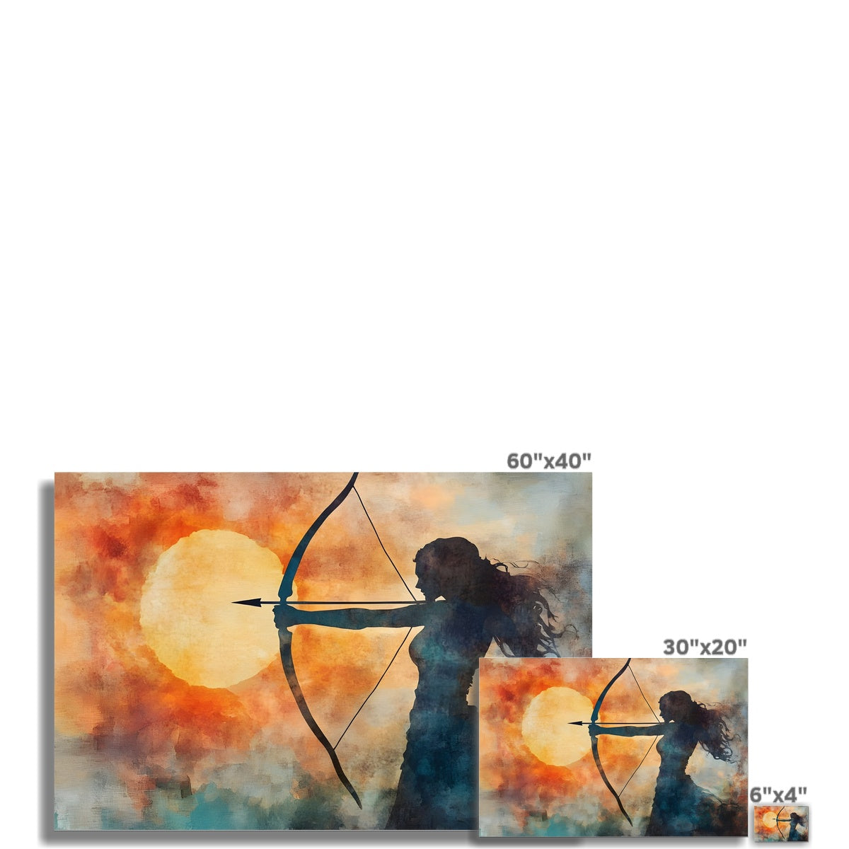 Cacciatrice del Tramonto Fine Art Print