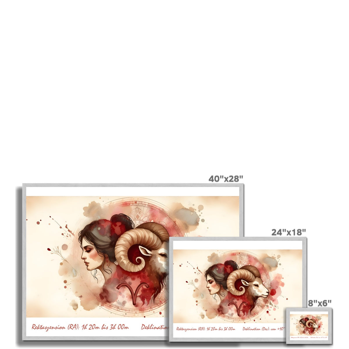 Widder – Flammen des Aufbruchs Antiker gerahmter Druck