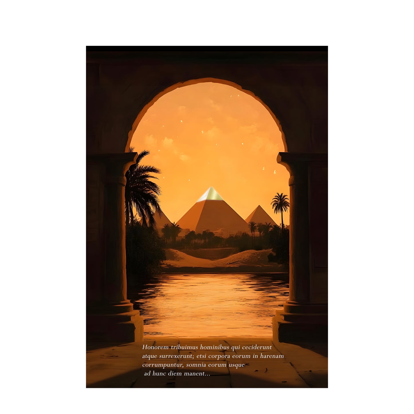 Póster de arte mural en homenaje al Antiguo Egipto