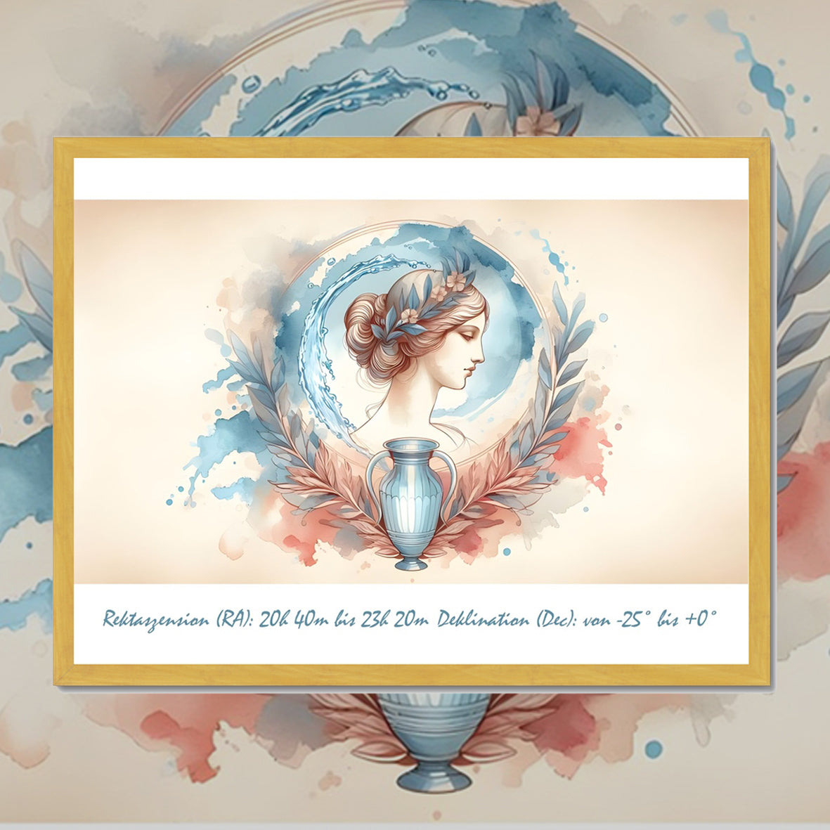 Wasserfrau – Winde der Veränderung Antiker gerahmter Druck