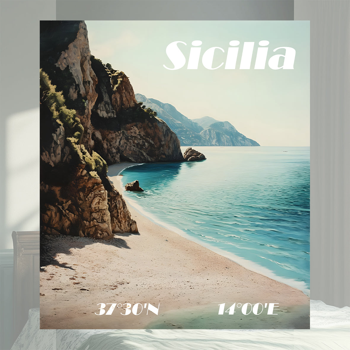 Póster de arte mural de Sicilia