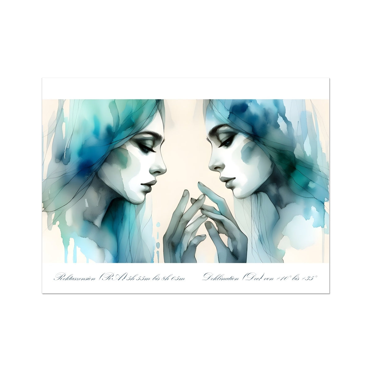 Zwillinge – Spiegel der Dualität Wall Art Poster