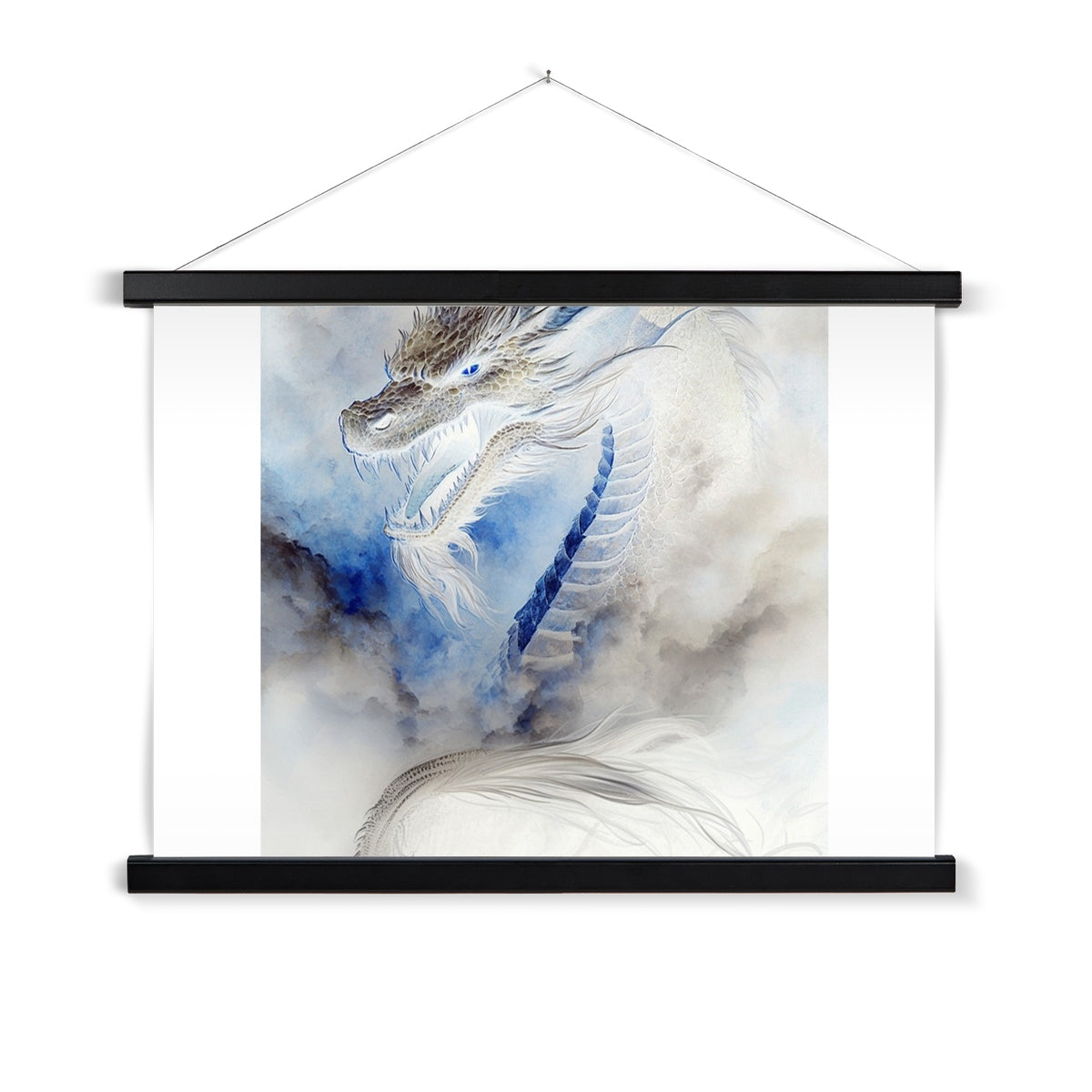 Blue Dragon Fine Art Print with Hanger