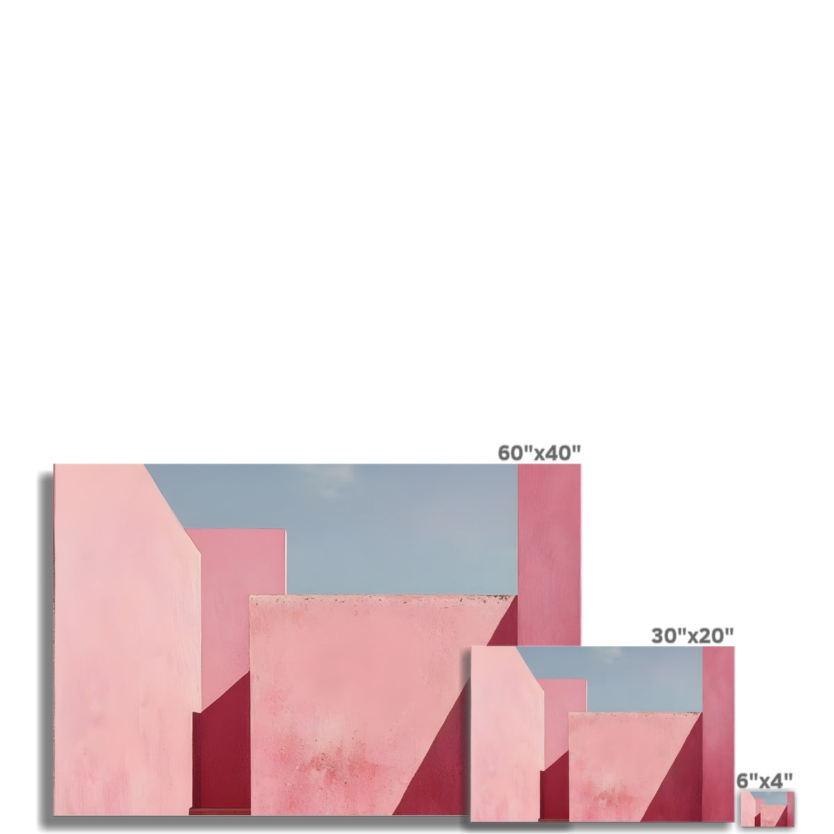 Il mistero oltre le mura rosa Fine Art Print