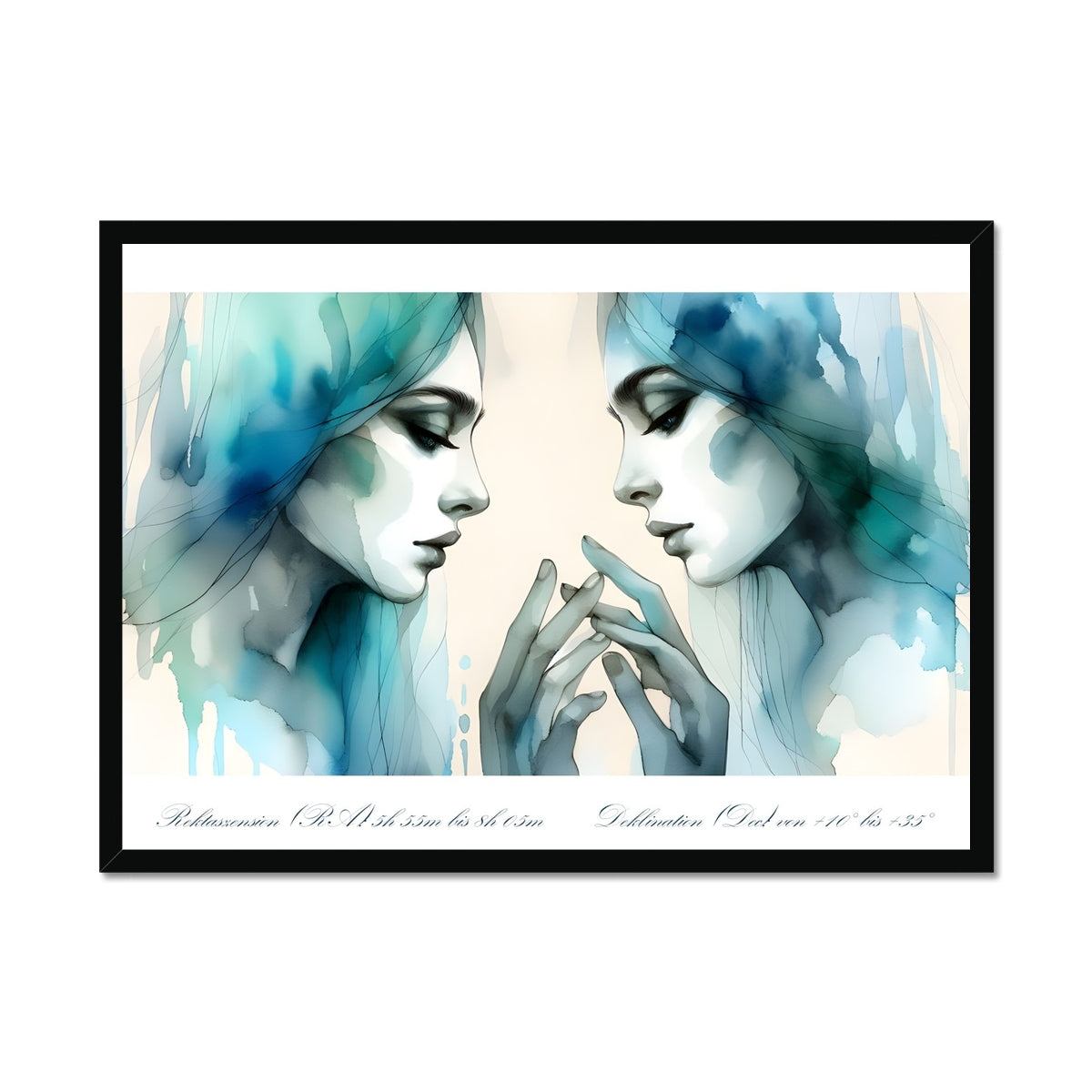 Gemini - Mirror of Duality framed print
