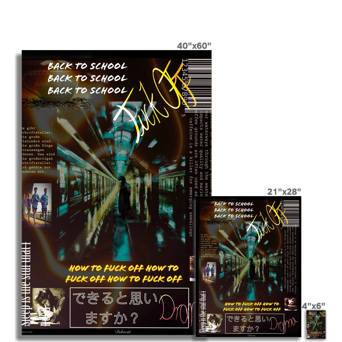 Back to school Berlin Wall Art Poster