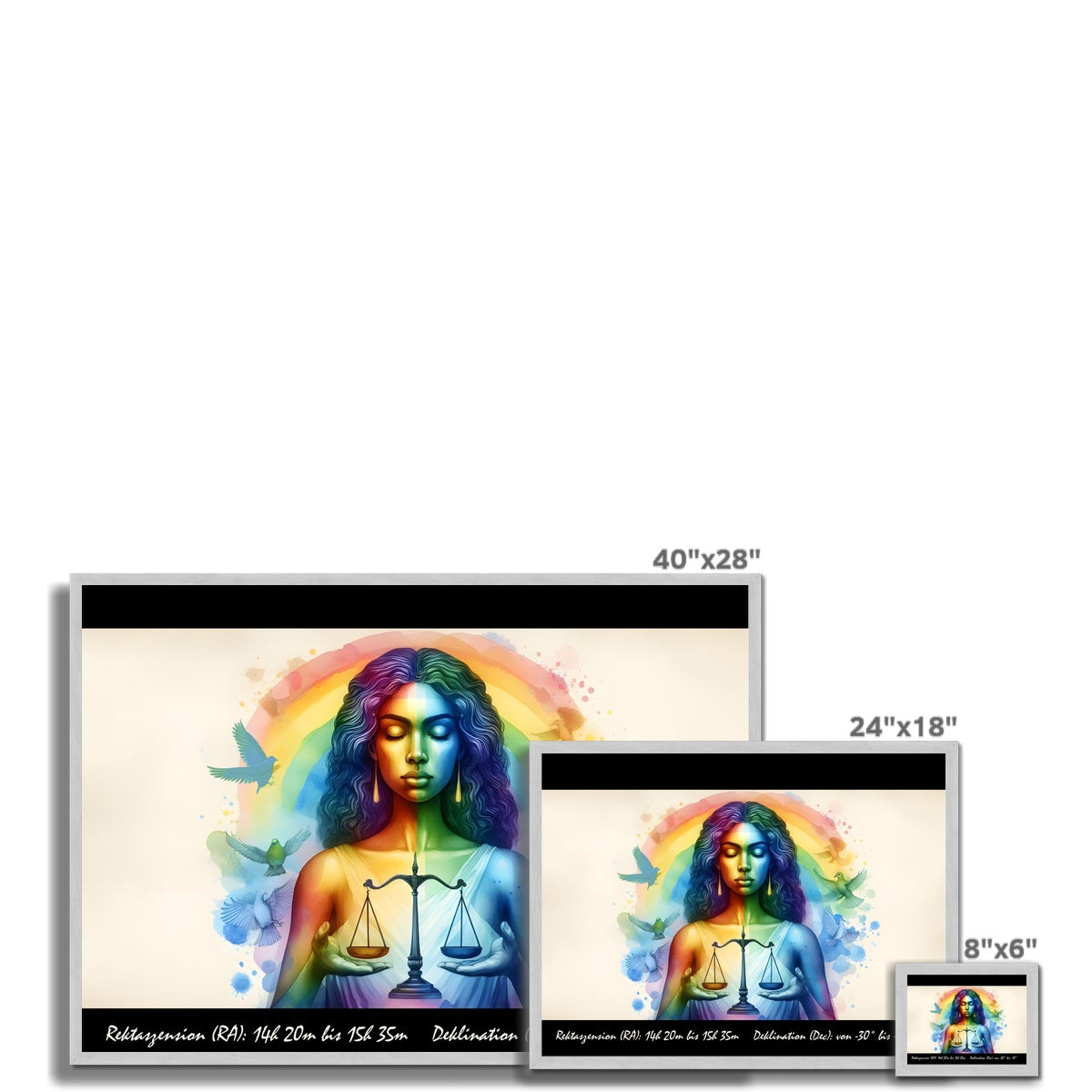 Libra - Balance of Light Antique Framed Print