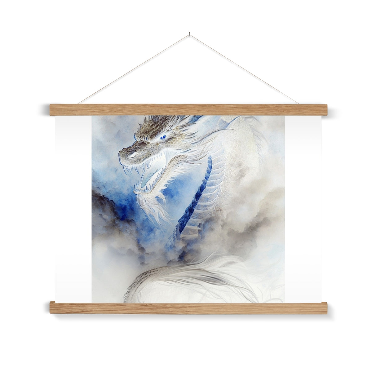 Blue Dragon Fine Art Print with Hanger
