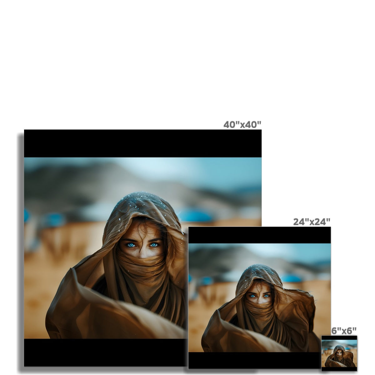 Augen der Wüste, Gedanken des Meeres Wall Art Poster