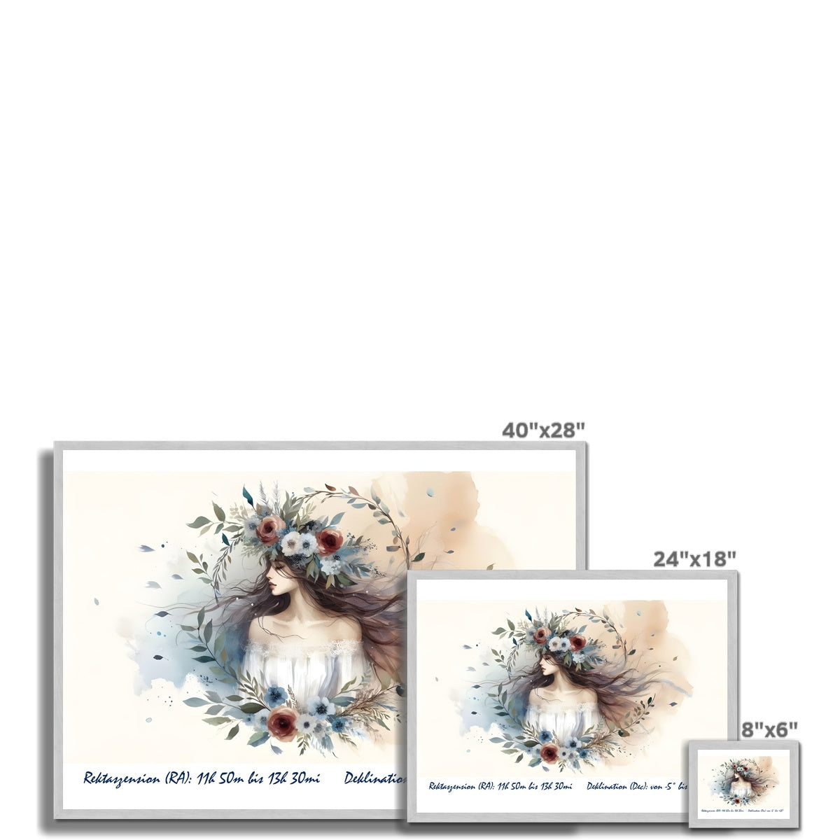 Jungfrau – Harmonie der Ordnung Antiker gerahmter Druck