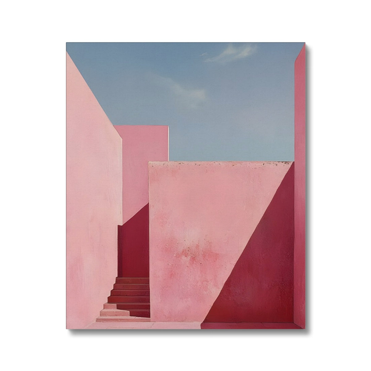 Il mistero oltre le mura rosa Canvas