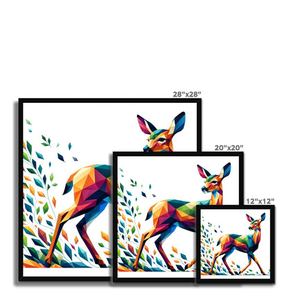 Colors of Serenity Geometric Doe Framed Print