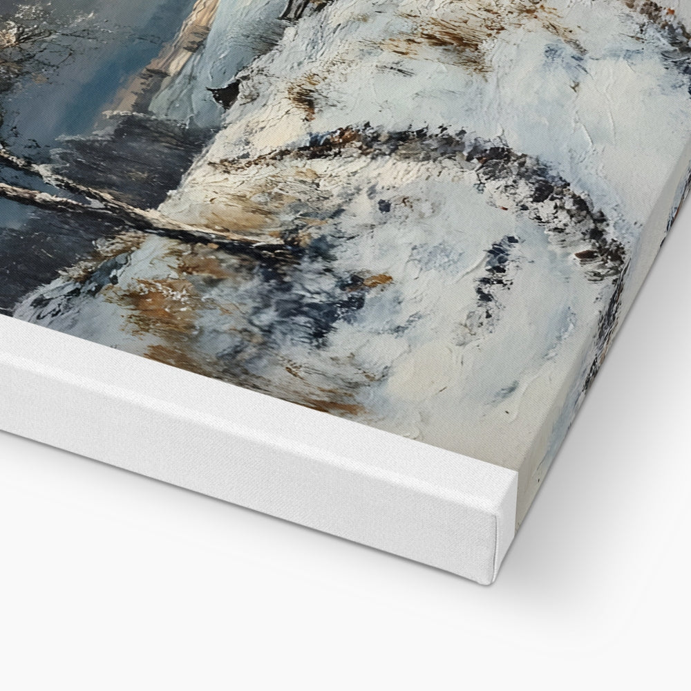 Kälte und Klarheit Winter im geheimnisvollen Moor Canvas