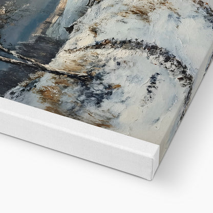 Kälte und Klarheit Winter im geheimnisvollen Moor Canvas