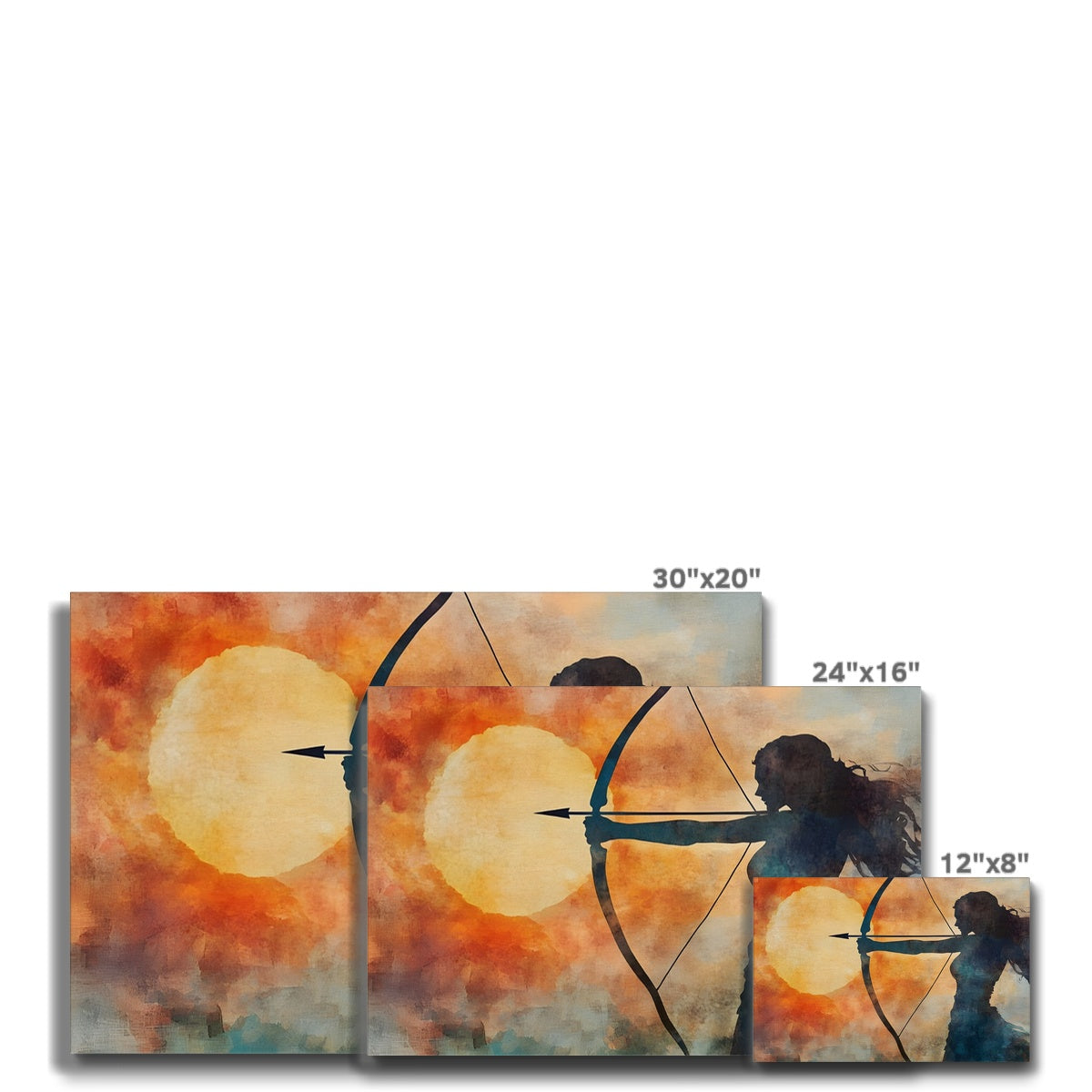 Cacciatrice del Tramonto Ökologische Leinwand