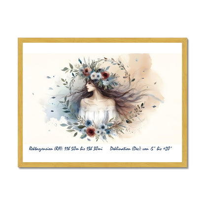 Virgo - Harmony of Order Antique Framed Print