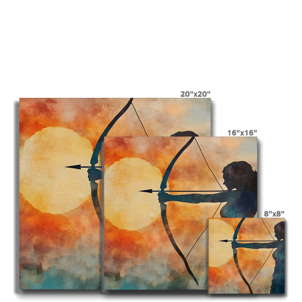 Cacciatrice del Tramonto Ökologische Leinwand