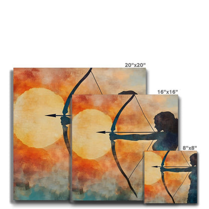 Cacciatrice del Tramonto Ökologische Leinwand