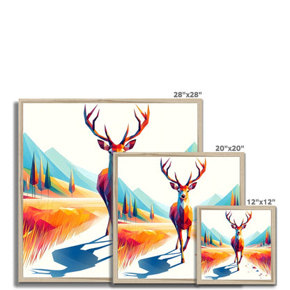 Geometric Majesty The Stag Framed Print