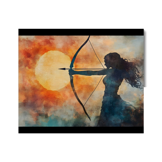 Cacciatrice del Tramonto canvas