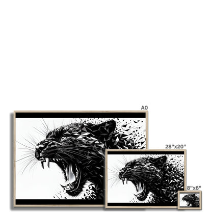 Shadow Power Roar of Geometry Framed Print