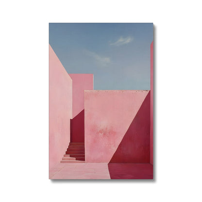 Il mistero oltre le mura rosa Eco Canvas